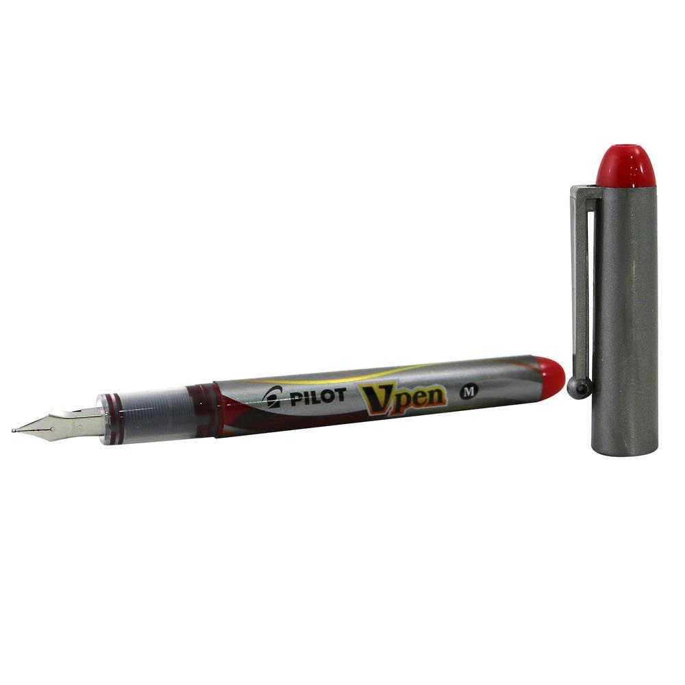 Prestij ve Dolma Kalemler Pilot V-Pen Silver Kullan-At Dolma Kalem M Kırmızı Satın Al