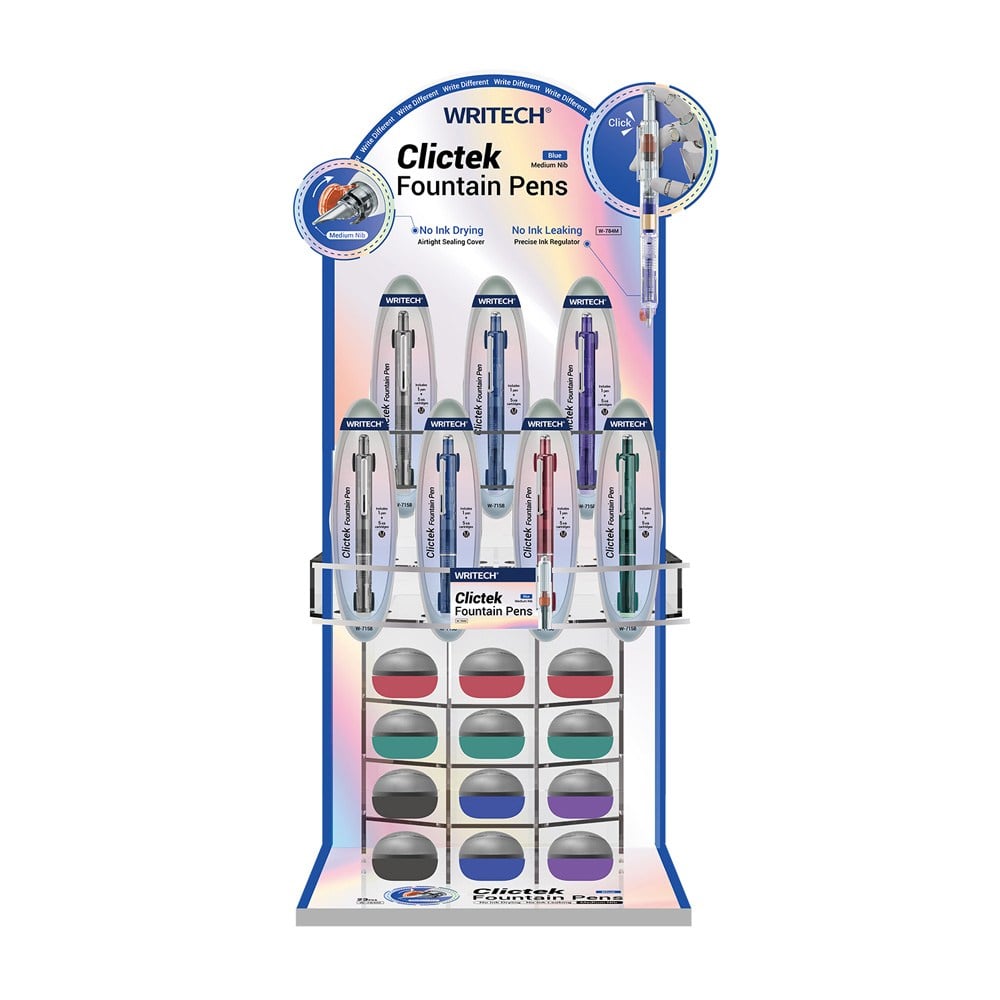 Prestij ve Dolma Kalemler WRITECH W-784M BASMALI DOLMA KALEM (M TIP) - 43'LÜ STAND Satın Al