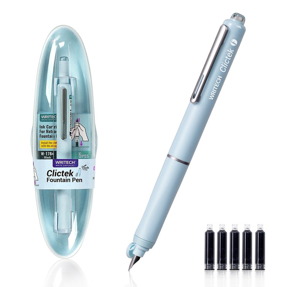 Prestij ve Dolma Kalemler WRITECH W-784 BASMALI DOLMA KALEM MAVİ - BLİSTER Satın Al