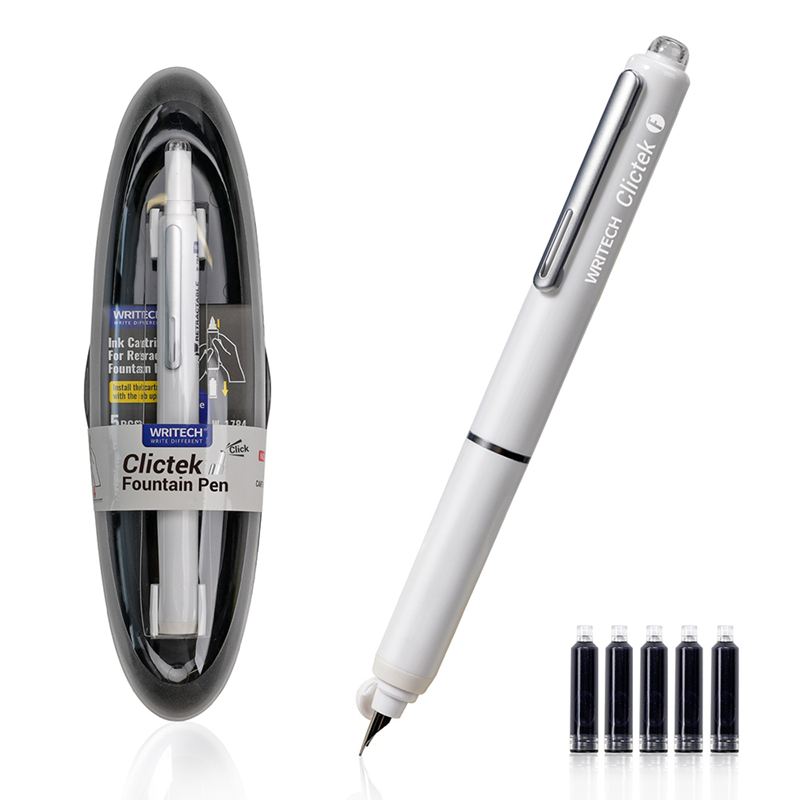 Prestij ve Dolma Kalemler WRITECH W-784 BASMALI DOLMA KALEM BEYAZ - BLİSTER Satın Al