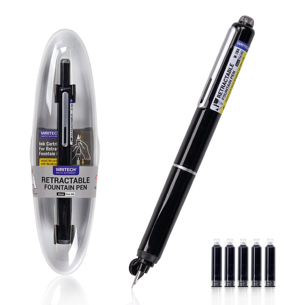 Prestij ve Dolma Kalemler WRITECH W-784 BASMALI DOLMA KALEM SİYAH - BLİSTER Satın Al