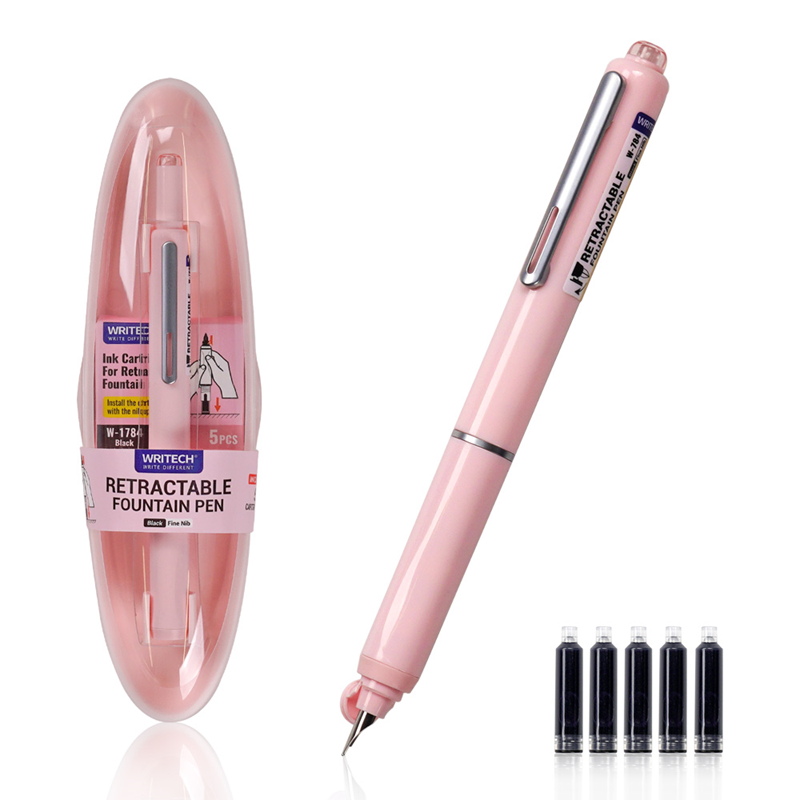 Prestij ve Dolma Kalemler WRITECH W-784 BASMALI DOLMA KALEM PEMBE - BLİSTER Satın Al