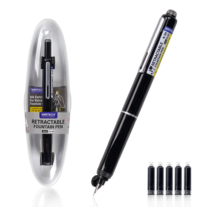 Prestij ve Dolma Kalemler WRITECH W-784 BASMALI DOLMA KALEM SİYAH - BLİSTER Satın Al