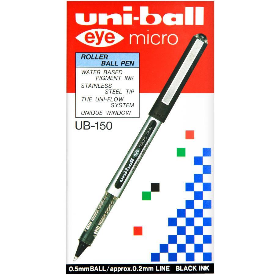 Roller ve Jel Kalemler Uni-ball Ub-150 Eye Micro Roller Kalem 0.5 mm Siyah 12'li Paket Satın Al