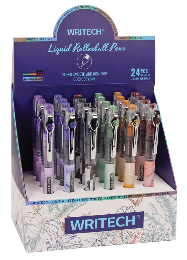 Roller ve Jel Kalemler WRITECH W-501 LIQUID ROLLER 6 RENK 0,5MM KALEM - 24'LÜ SET Satın Al