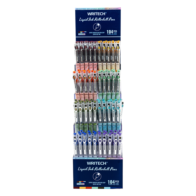 Roller ve Jel Kalemler WRITECH W-501 LIQUID ROLLER 8 RENK 0,5MM KALEM - 104'LÜ SET Satın Al