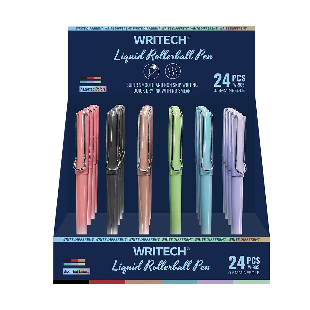 Roller ve Jel Kalemler WRITECH W-905 LIQUID ROLLER 4 RENK 0,5MM KALEM - 24'LÜ DISPLAY Satın Al