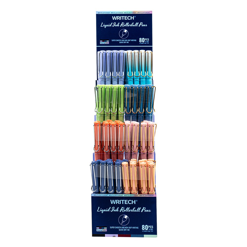 Roller ve Jel Kalemler WRITECH W-905 LIQUID ROLLER 4 RENK 0,5MM KALEM - 80'Lİ DISPLAY Satın Al