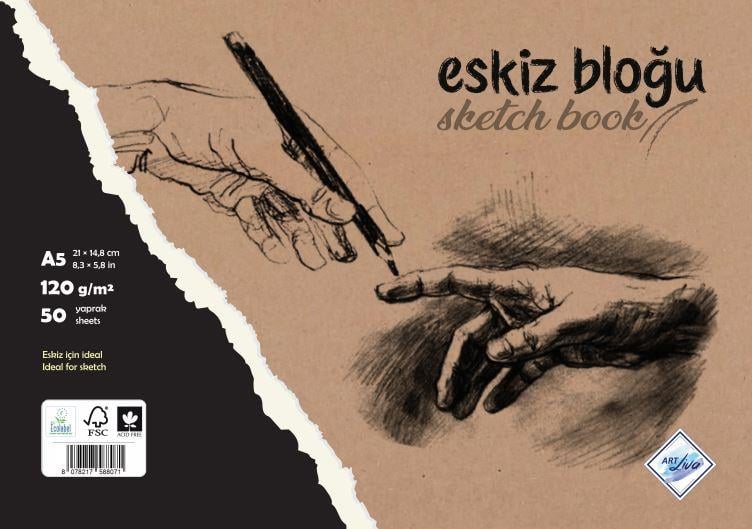 Sanatsal Resim Defterleri Art Liva Eskiz ve Çizim Defteri Spiralli 50 Sayfa A5 120gr Satın Al