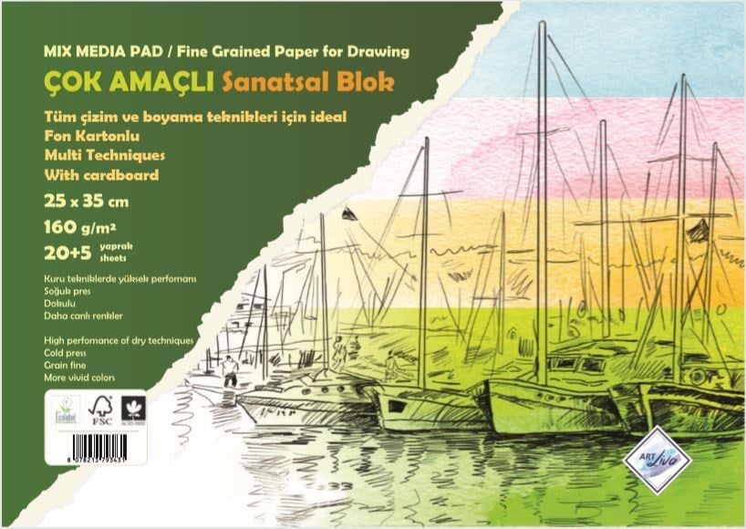 Sanatsal Resim Defterleri Art Liva Fon Kartonlu 160gr Sanatsal Resim Defteri 25 Sayfa 25x35 Satın Al