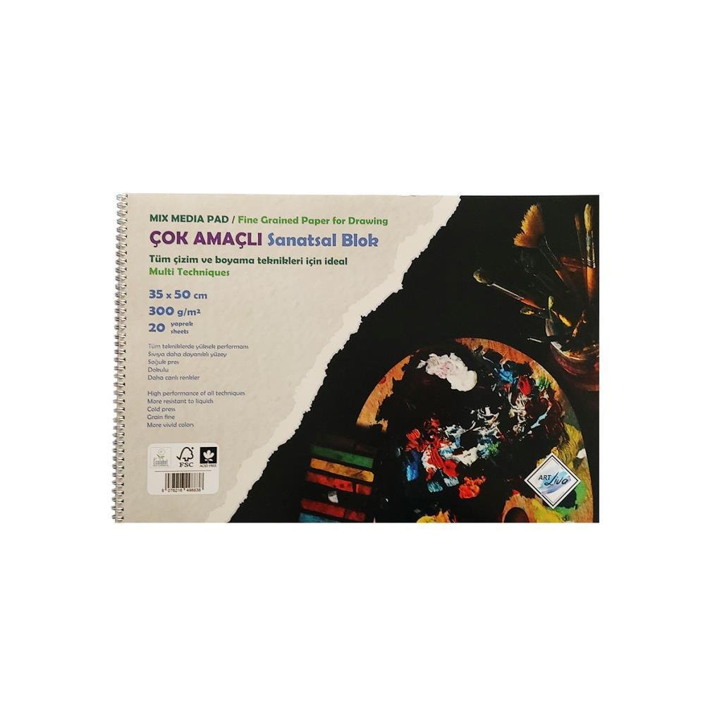 Sanatsal Resim Defterleri Art Liva Sanatsal Resim Defteri Sulu Teknik 20 Sayfa 35x50 300gr Satın Al