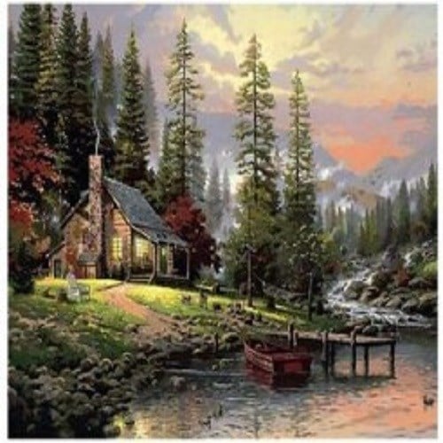 Sanatsal Resim Defterleri Art Liva Sayılarla Boyama Hobi Seti Tuval 40x50 cm Dağ Evi Satın Al