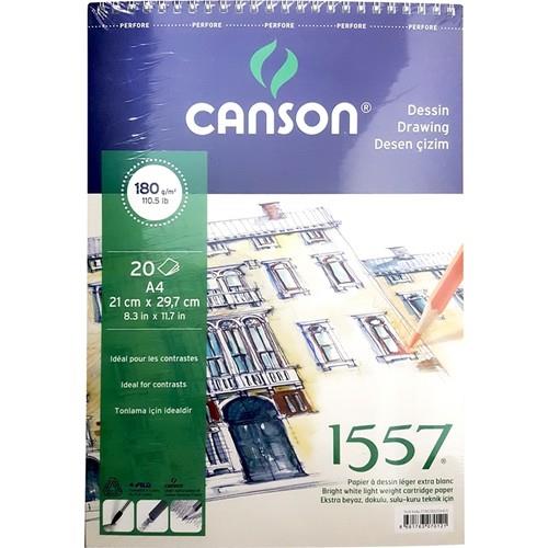 Sanatsal Resim Defterleri Canson 1557 Resim ve Çizim Blok Üstten Spiralli 20 Yp A4 180gr Satın Al
