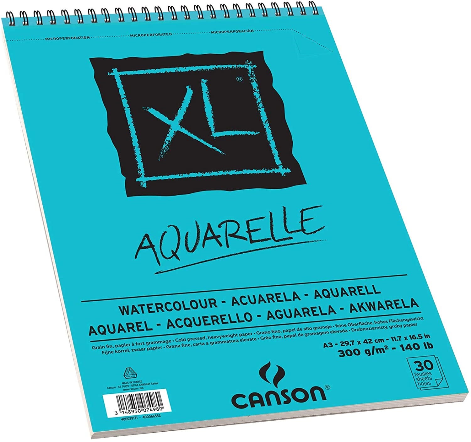 Sanatsal Resim Defterleri Canson Aquarelle XL Suluboya Blok Spiralli 30 Sayfa A3 300gr Satın Al