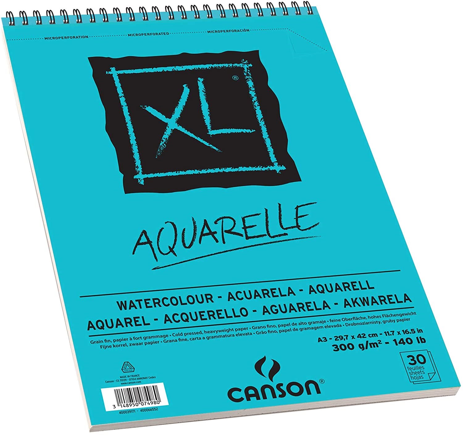 Sanatsal Resim Defterleri Canson Aquarelle XL Suluboya Blok Spiralli 30 Sayfa A3 300gr Satın Al