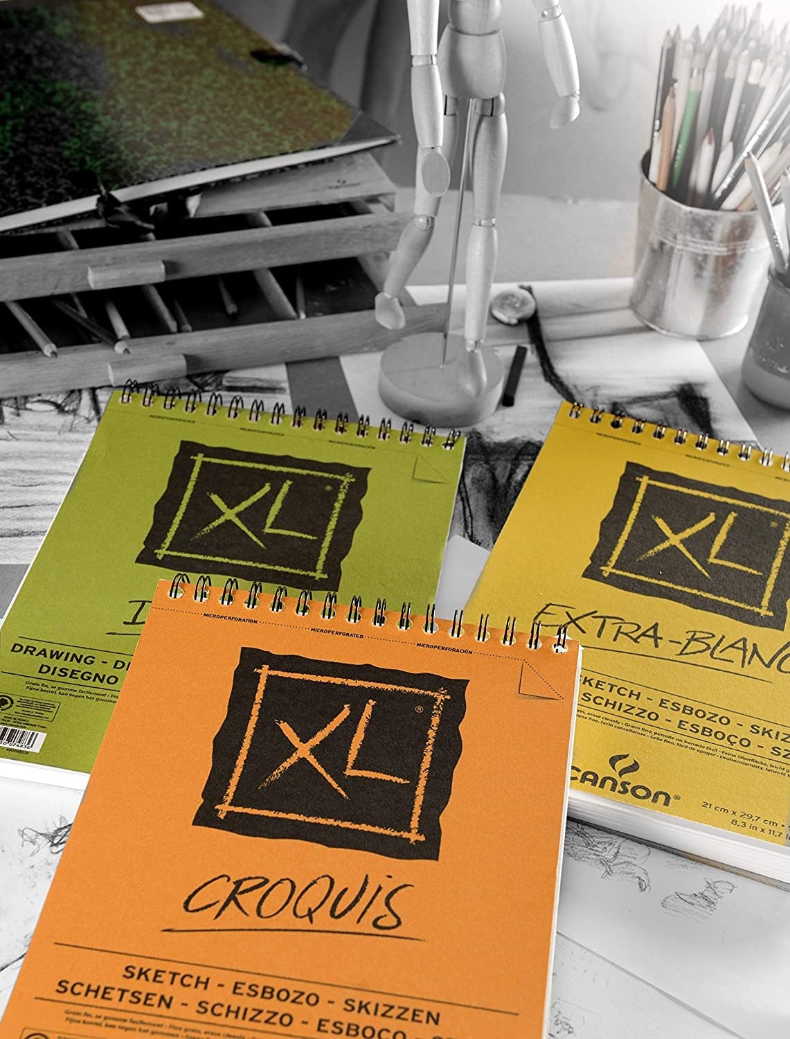 Sanatsal Resim Defterleri Canson Extra Blanc XL Sketch ve Eskiz Blok Spiralli 120 Sf A3 90gr Satın Al