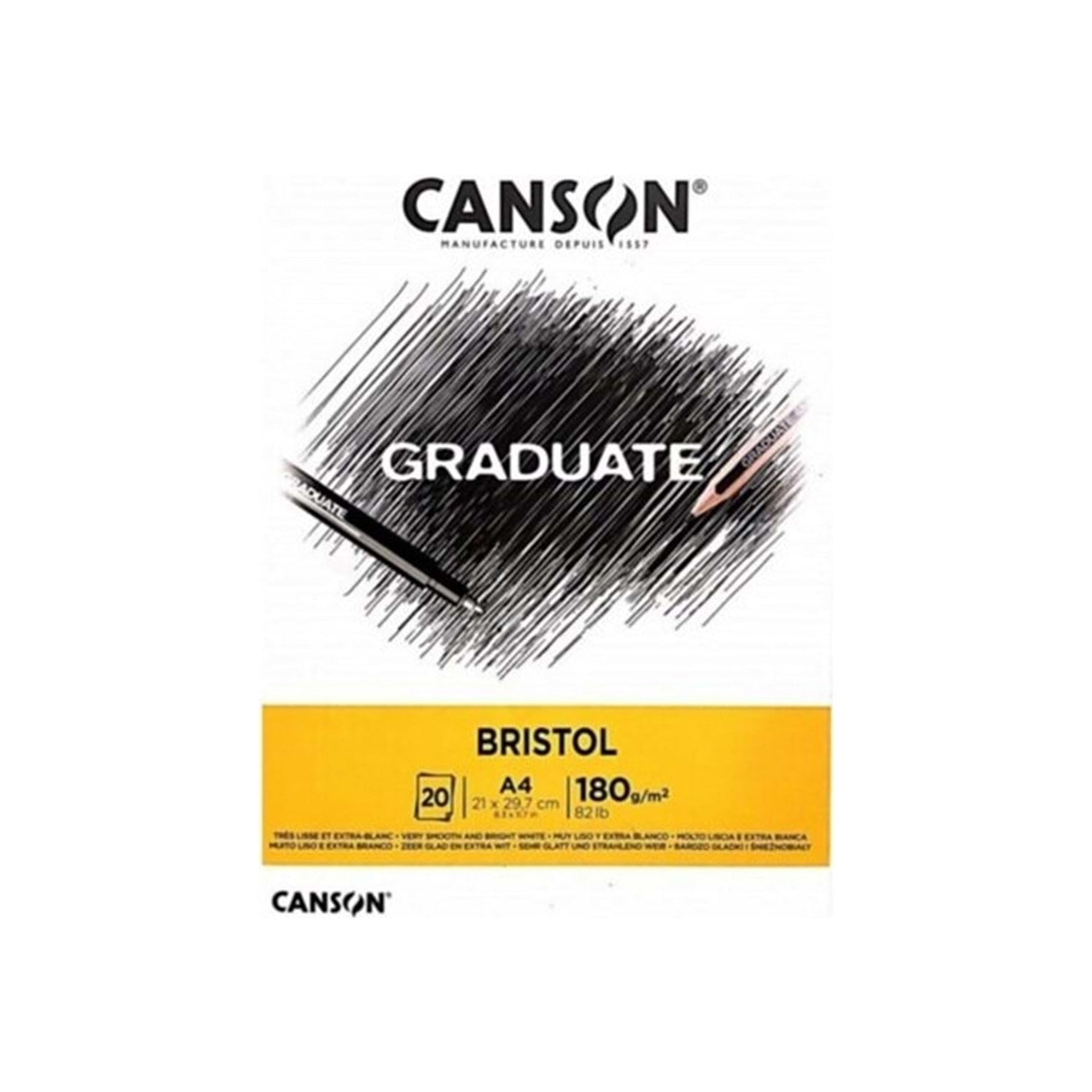 Sanatsal Resim Defterleri Canson Graduate Bristol Blok 20 Sayfa A4 180gr Satın Al