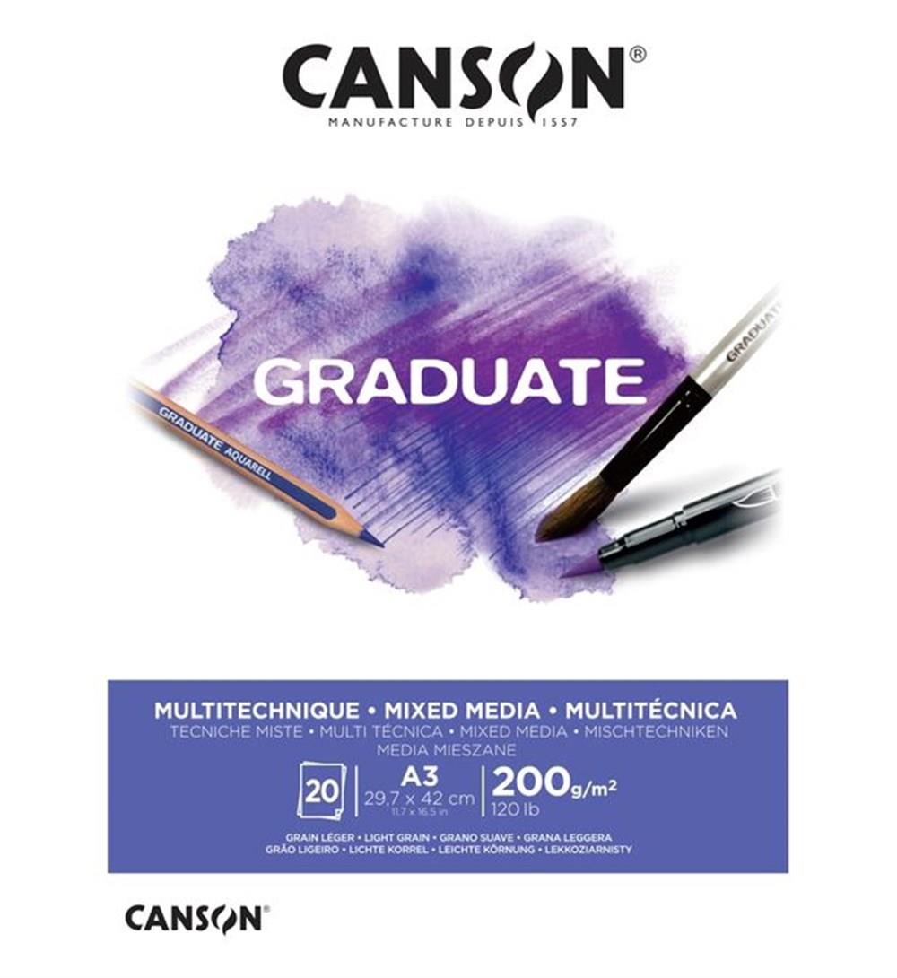 Sanatsal Resim Defterleri Canson Graduate Mix Media White Çizim Blok 20 Sayfa A3 200gr Satın Al