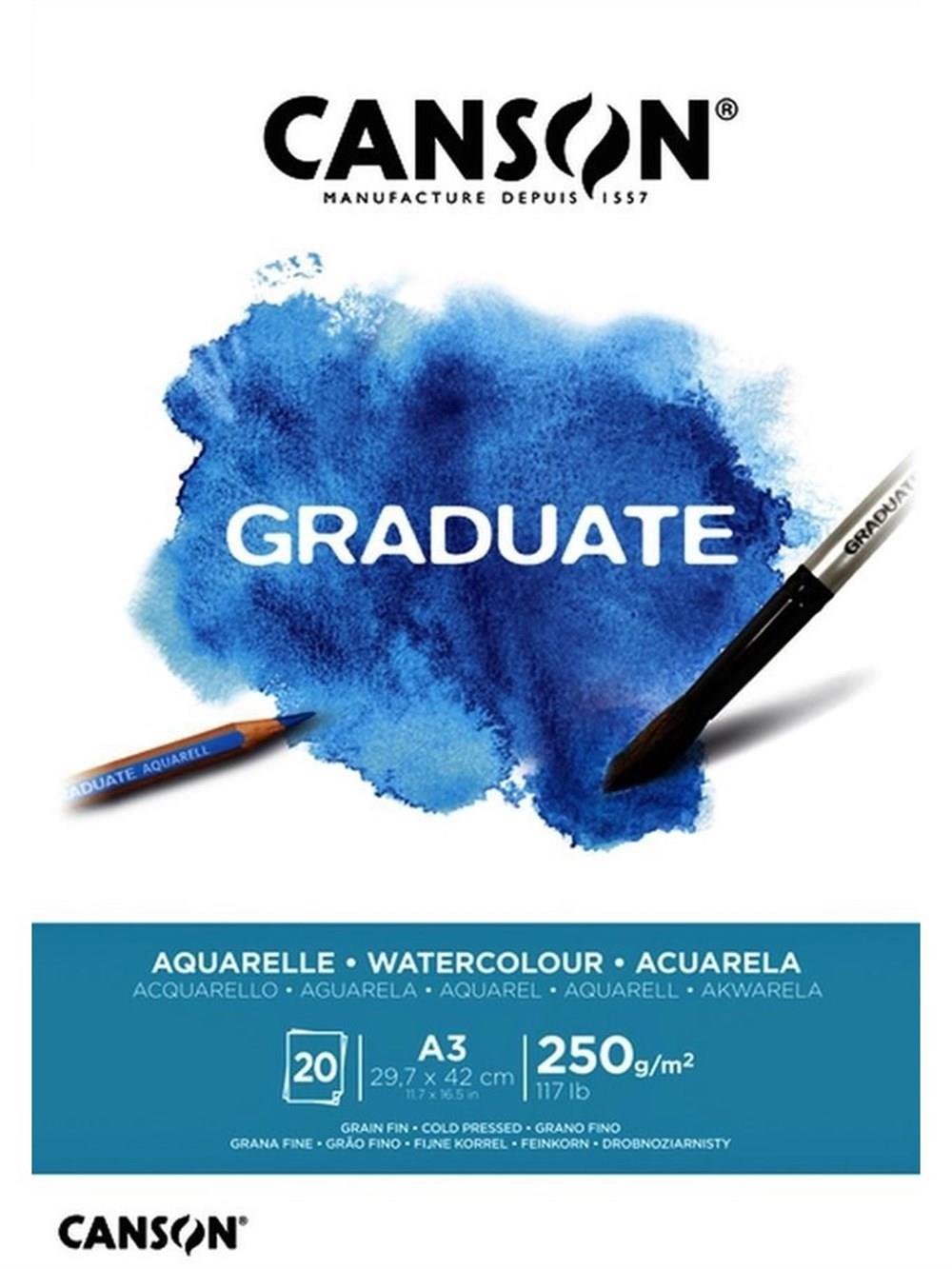 Sanatsal Resim Defterleri Canson Graduate Watercolor Sulu Boya Blok 20 Sayfa A3 250gr Satın Al