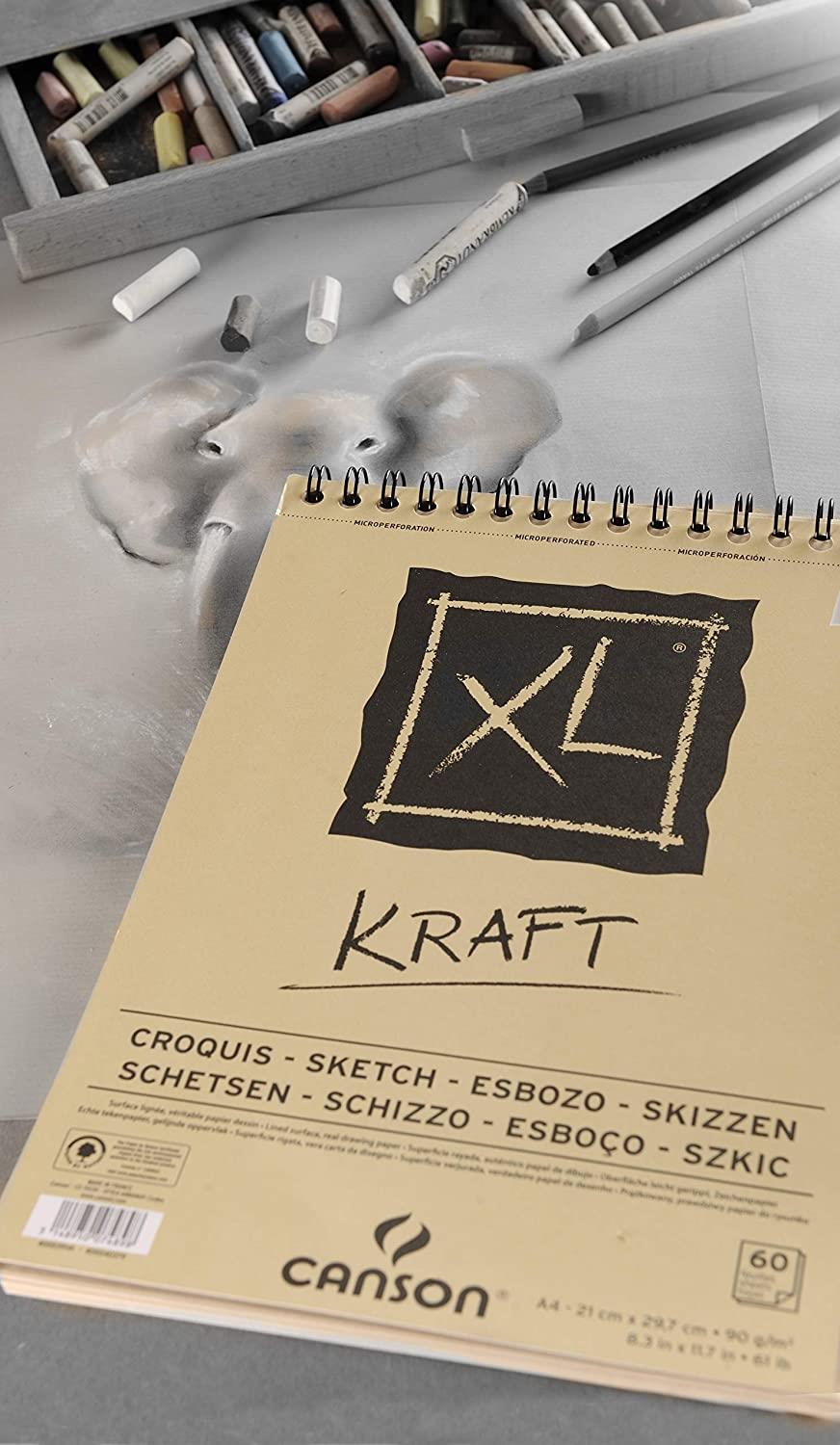 Sanatsal Resim Defterleri Canson Kraft XL Sketch ve Eskiz Blok Spiralli 60 Sf A3 90gr Satın Al