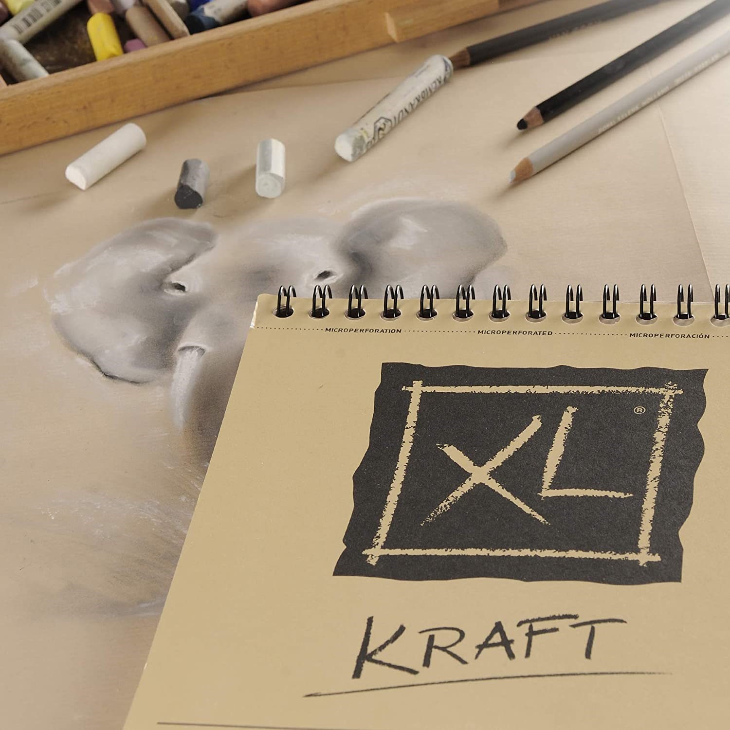Sanatsal Resim Defterleri Canson Kraft XL Sketch ve Eskiz Blok Spiralli 60 Sf A3 90gr Satın Al