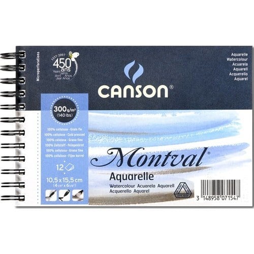 Sanatsal Resim Defterleri Canson Montval Sulu Boya Blok Spiralli 12 Sayfa 10,5x15,5 300gr Satın Al