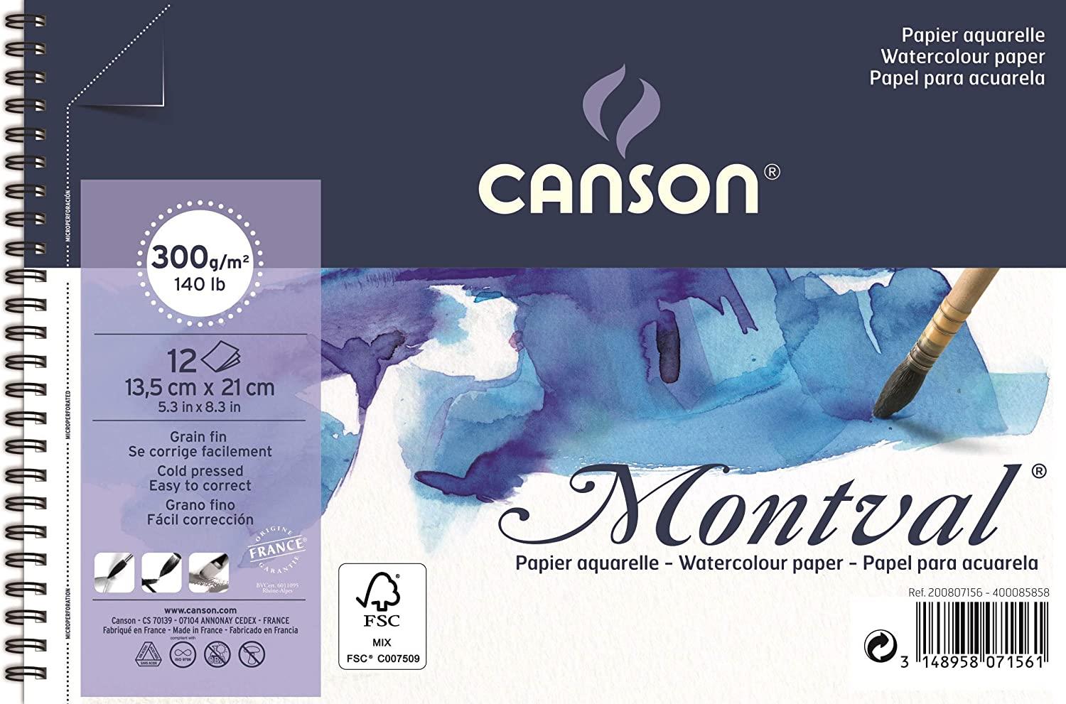 Sanatsal Resim Defterleri Canson Montval Sulu Boya Blok Spiralli 12 Sayfa 13,5x21 300gr Satın Al