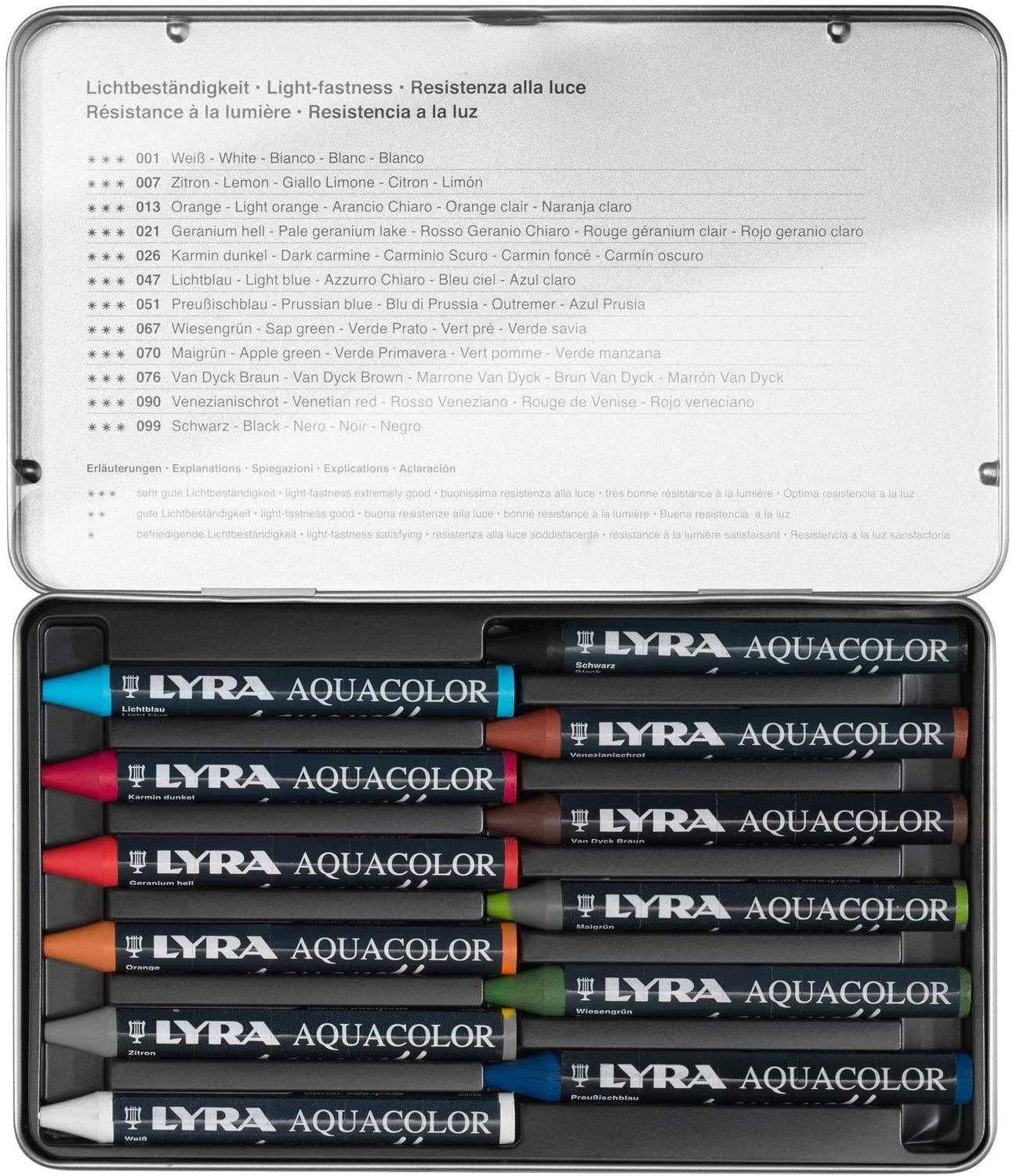 Sanatsal Resim Defterleri Lyra Aquacolor Sulandırılabilir Pastel Boya 12'li Metal Kutu Satın Al