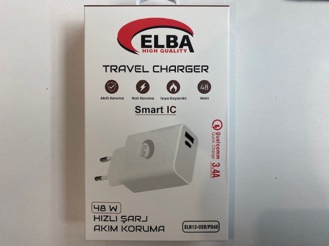 Şarj Kabloları Elba ELB13 Elb-48w 3.4A USB-Pd48 (Usb+Type-C) Akıllı Koruma- Isıya Dayanklı Hızlı Şarj Ev Şarj Kafa Satın Al