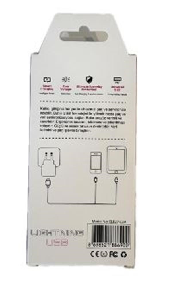 Şarj Kabloları Elba Elb27-IOS 1Mt  iPhone Lightning 3A Hızlı Şarj Hasırlı Şarj Kablosu Beyaz Satın Al