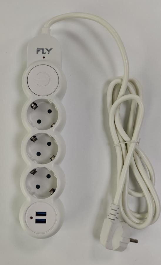 Şarj Kabloları Fly 3393-01 3lü 2mt 2.1A Anahtarlı 2Usb Şarj Çıkışlı Akım Korumalı 2500w Satın Al
