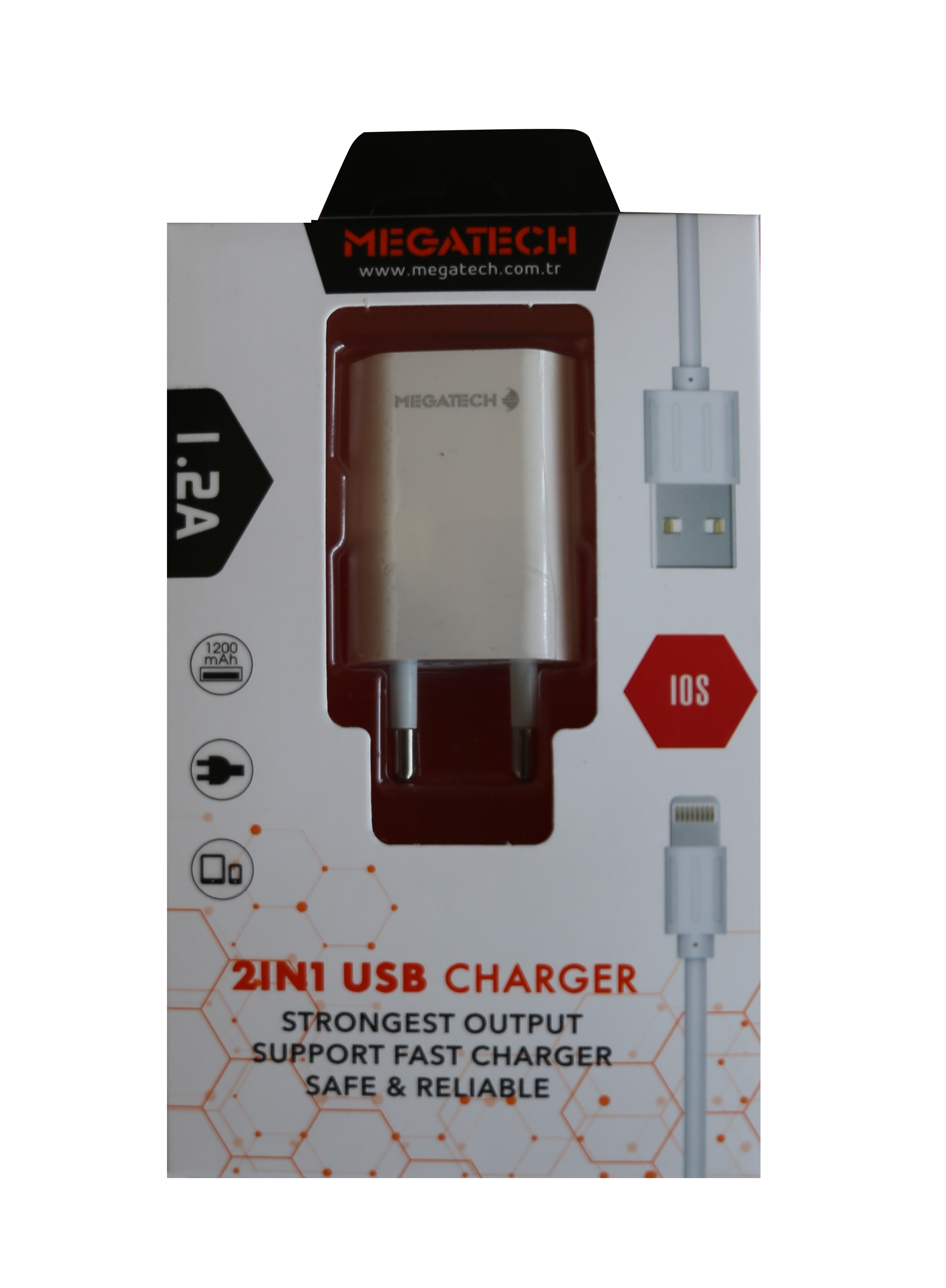 Şarj Kabloları Megatech MT-Cl1 1.2ın Usb Ev Şarj Kafa+Iphone Kablo Satın Al