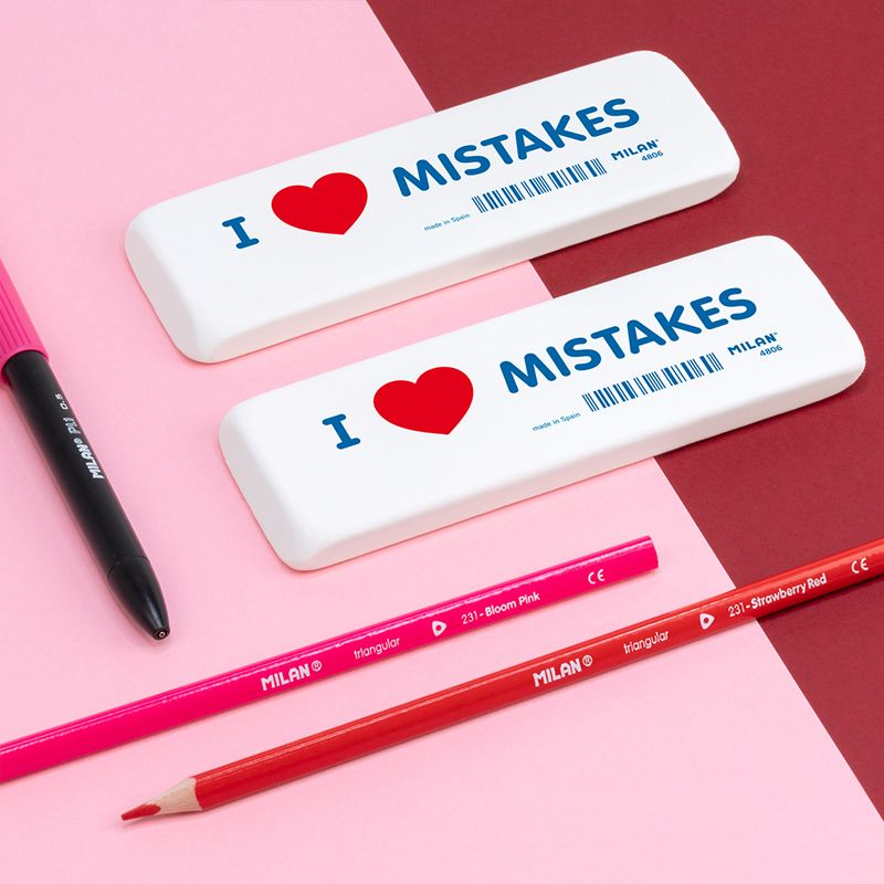 Silgiler MILAN CNM4806 ESNEK SENTETİK SİLGİ(I LOVE MISTAKES) - 6ADET Satın Al