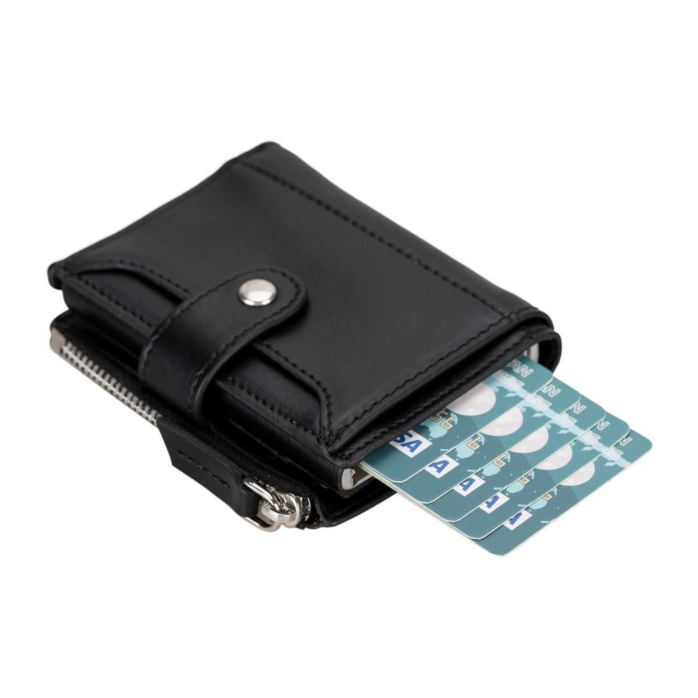 Sırt Çantası Deri Cüzdan Ve Kartlık, Mekanizmalı, 10 Adet Kart Bölmeli, Siyah Satın Al