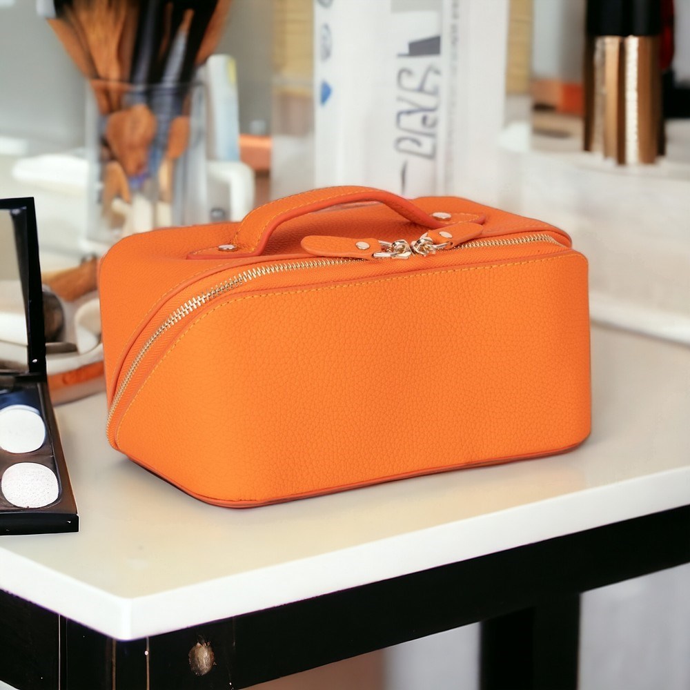 Sırt Çantası Ella Kadın Seyahat Kozmetik Bakım Makyaj Çantası Organizer Orange Satın Al