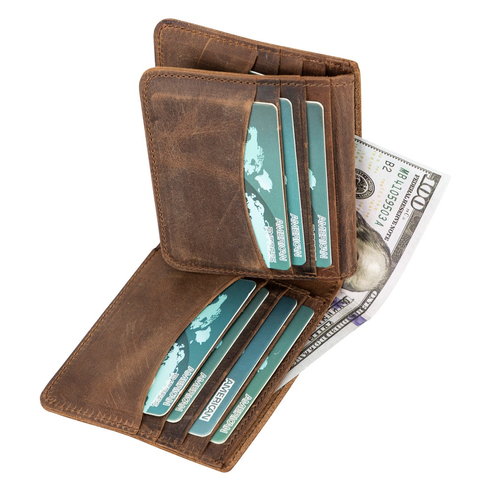 Sırt Çantası Paul Deri Cüzdan Ve Kartlık, 12 Adet Kart Bölmeli, Antik Kahve Satın Al