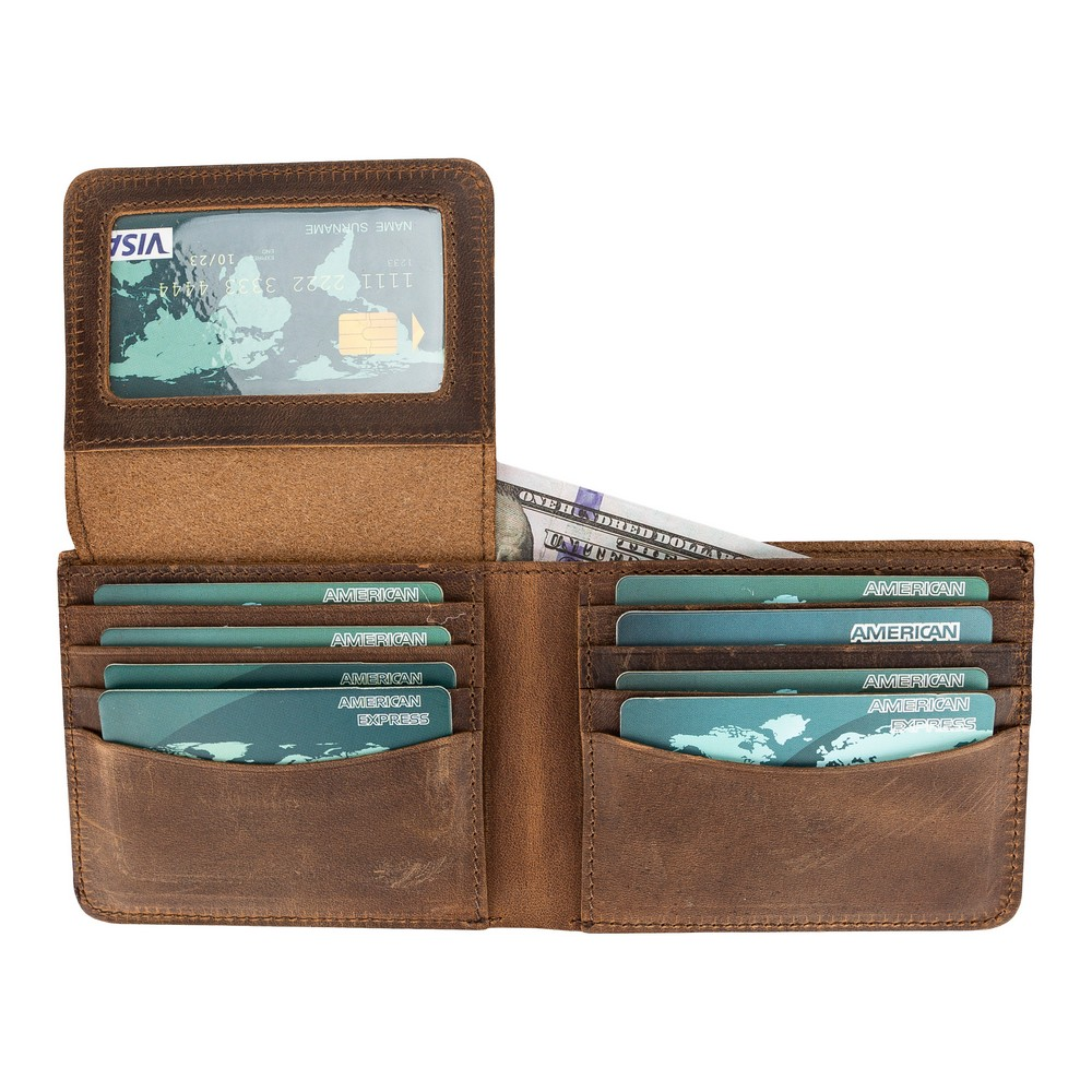 Sırt Çantası Paul Deri Cüzdan Ve Kartlık, 12 Adet Kart Bölmeli, Antik Kahve Satın Al