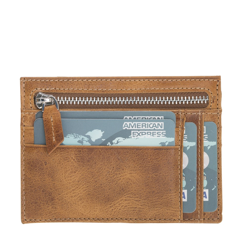 Sırt Çantası Zip Deri Fermuarlı Kartlık ZPCH V18 Taba Satın Al