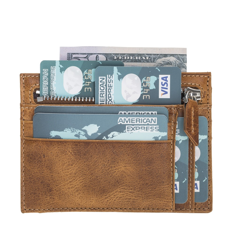 Sırt Çantası Zip Deri Fermuarlı Kartlık ZPCH V18 Taba Satın Al