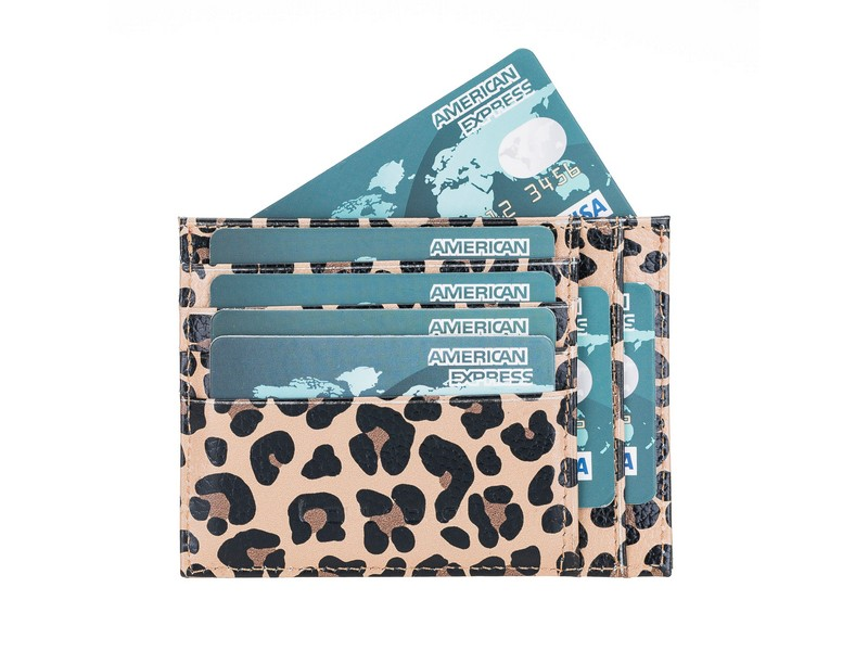 Sırt Çantası Zip Deri Fermuarlı Kartlık ZPCH LEO-NE Leopar Satın Al