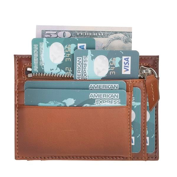 Sırt Çantası Zip Deri Fermuarlı Kartlık ZPCH RST2EF Taba Satın Al