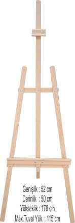 Şövale Art Liva Ayaklı Çam Şövale Stüdyo Tipi 175cm Satın Al