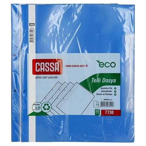 Telli Dosyalar Cassa Plastik Telli Dosya Mavi 50'Li 1 Paket ( 50 Adet ) Satın Al