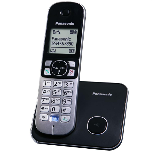 Telsiz ve Masaüstü Telefonlar Panasonic KX-TG6811 Siyah Telsiz Dect Telefon Elektrik Kesintisinde Konuşabilme Satın Al