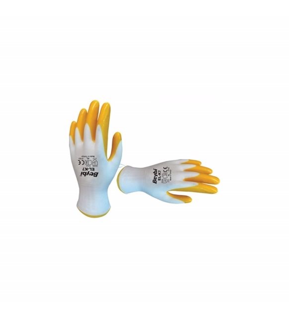 Temizlik Eldivenleri BEYBİ NİTRİL POLY PN7 10BEDEN BEYAZ SARI 12Lİ PAKE Satın Al