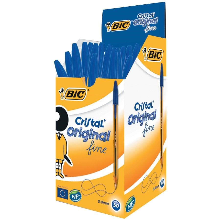 Tükenmez Kalemler Bic Cristal Medıum Tükenmez Kalem Mavi 50'li Paket Satın Al