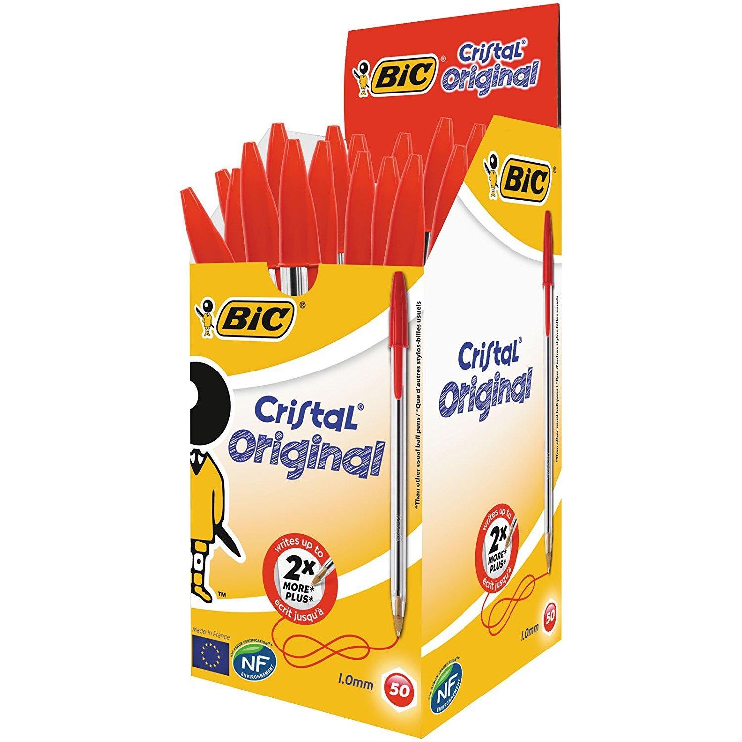 Tükenmez Kalemler Bic Cristal Medıum Tükenmez Kalem Kırmızı 50'li Paket Satın Al
