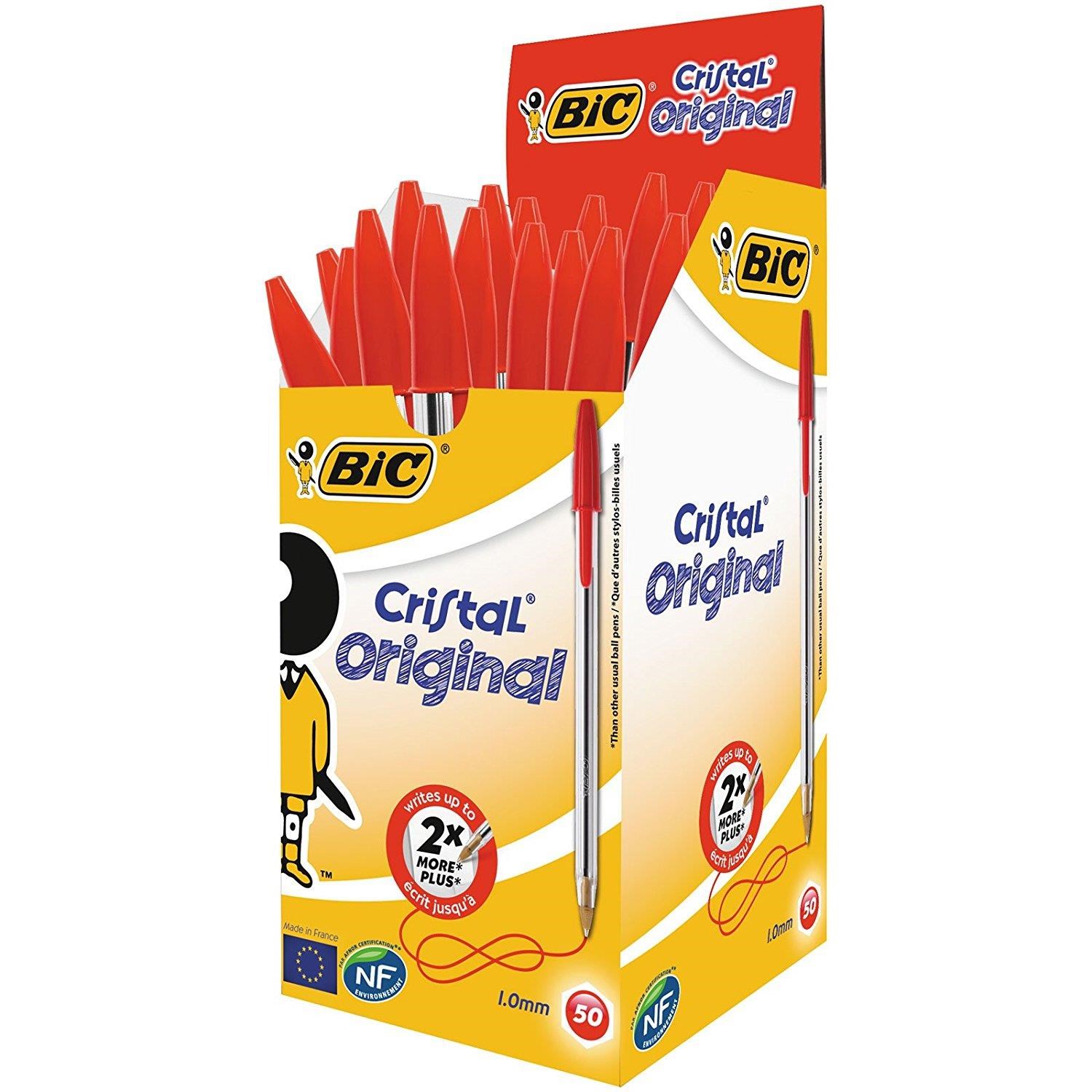 Tükenmez Kalemler Bic Cristal Medıum Tükenmez Kalem Kırmızı 50'li Paket Satın Al