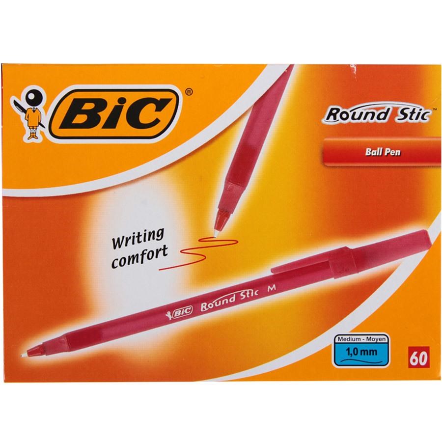Tükenmez Kalemler Bic Round Stıc Tükenmez Kalem Kırmızı 60'lı Paket Satın Al