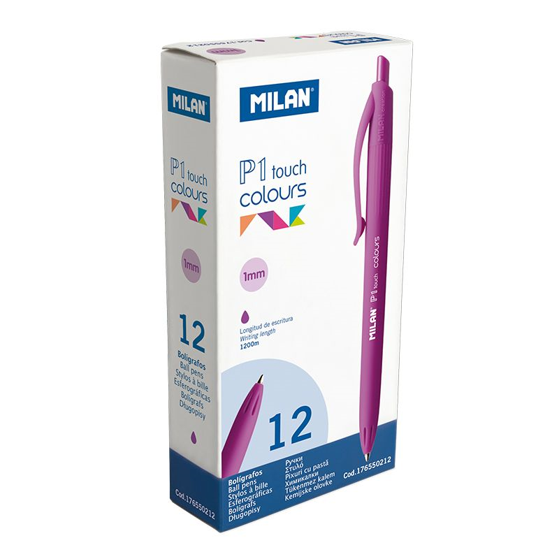 Tükenmez Kalemler MILAN 176550212 P1 TOUCH MOR TÜKENMEZ KALEM - 12ADET Satın Al